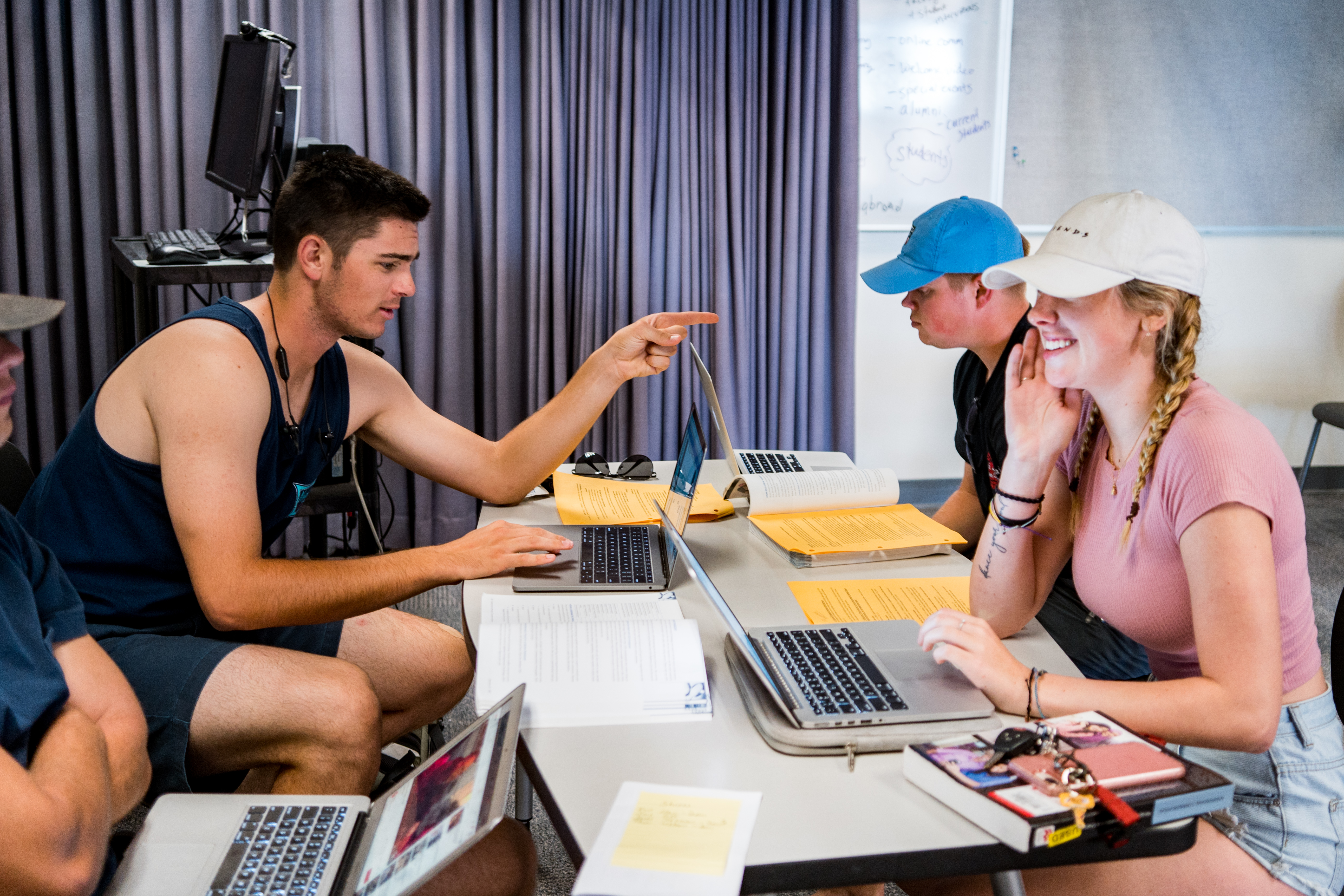 Communication Lab Students Studying  Communication Lab Students Studying